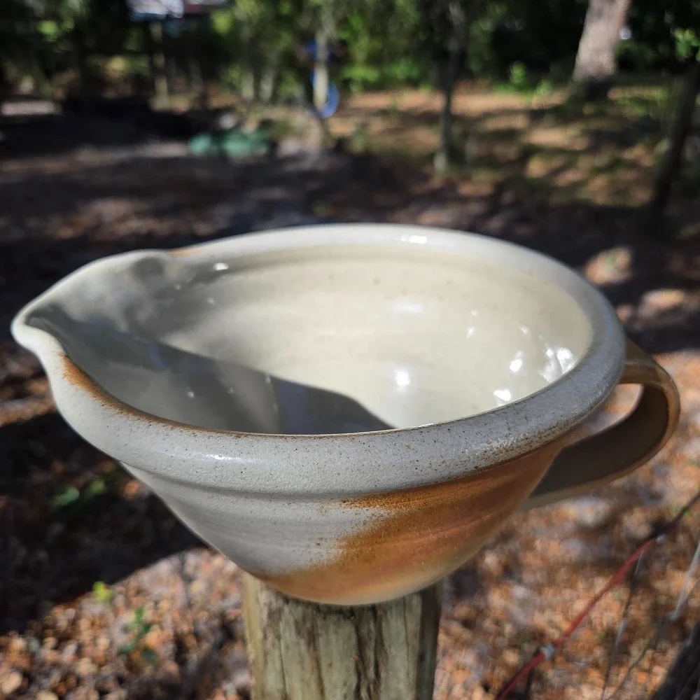 Handmade Stoneware Measuring 5‎ Cup Handle: Buck Pottery, Gruene Texas Signed